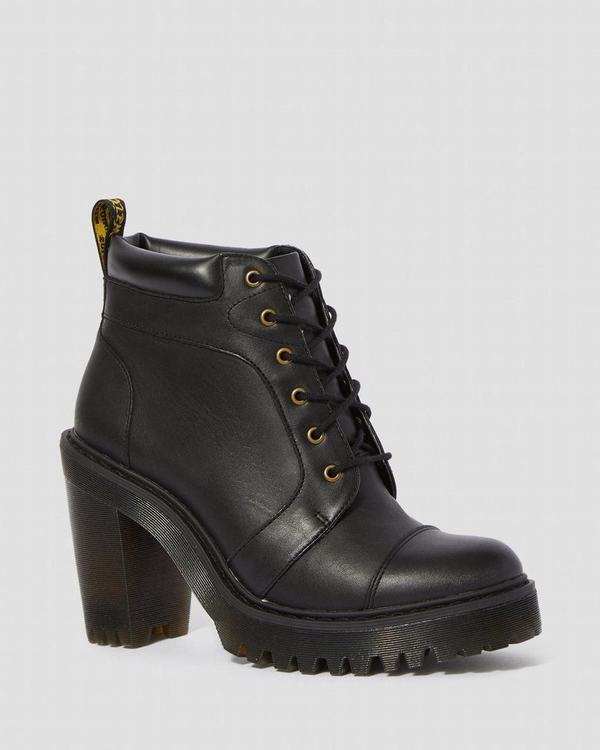 Dr Martens Dámské Boty Na Vysokém Podpatku Averil Černé, CZ-217384